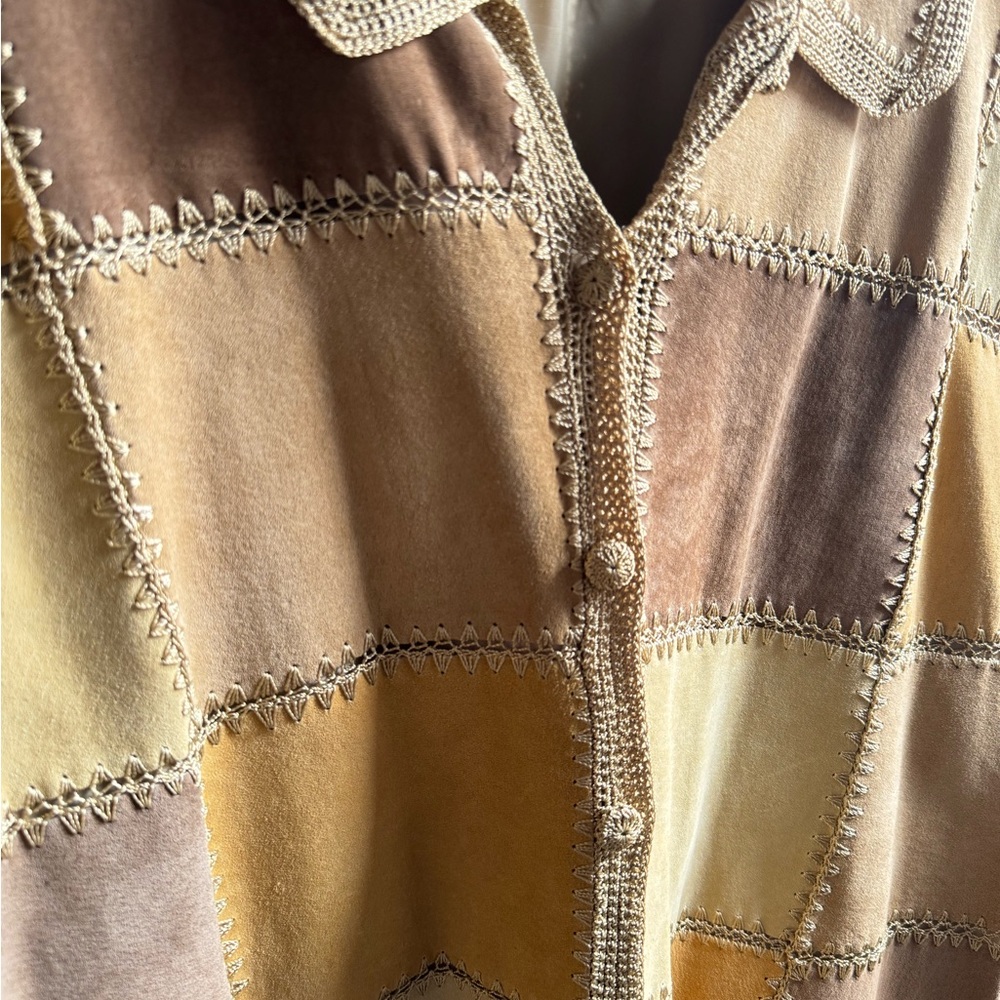 Patchwork Button-Up Jacket - Picture 2 of 6
